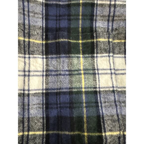 LL Bean Men’s 2XL Traditional Fit Cotton Flannel Plaid Shirt Tartan Blue - Picture 7 of 7